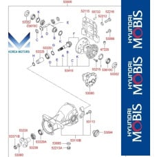 50-501 REAR DIFFERENTIAL HYUNDAI SANTA FE 2000-05